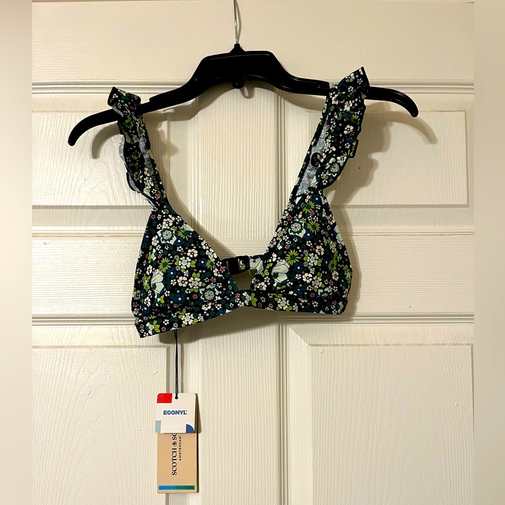 NWT Floral party 2-piece ruffle Bikini
